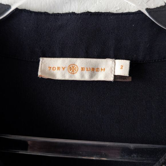 Tory Burch Ariana Tunic Top Blue White Size 2 / XS - Picture 7 of 13